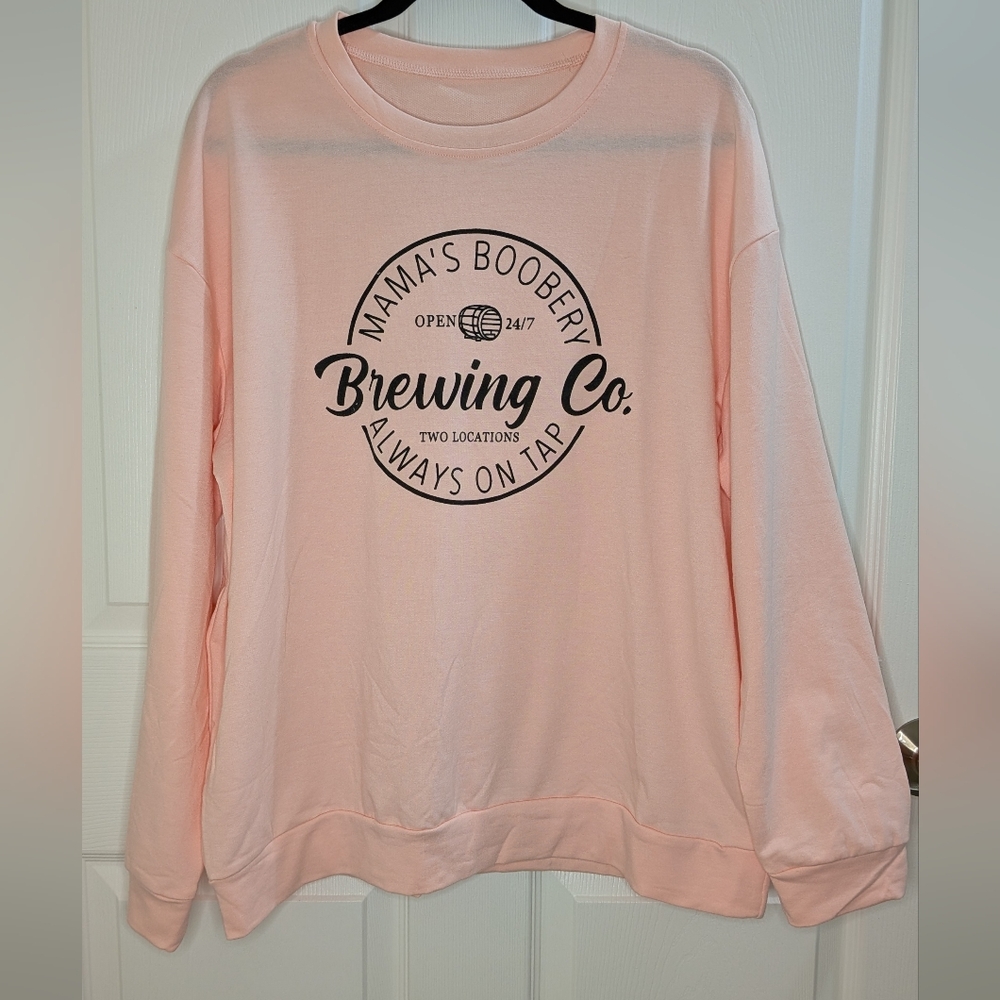 Funny Maternity Pink Lightweight Sweatshirt